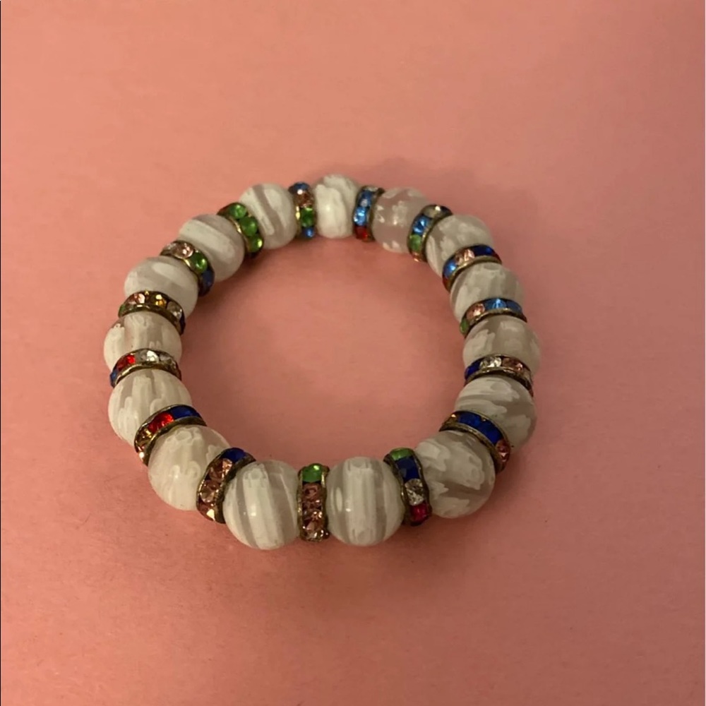 Stone bracelets with Swarovski crystals